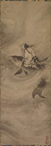 鯉に乗る不滅のc。 1600。 作： Unbekannt
