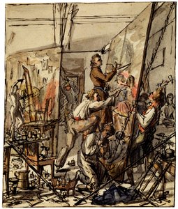 アーティストスタジオで、1820年代 作： Unbekannt