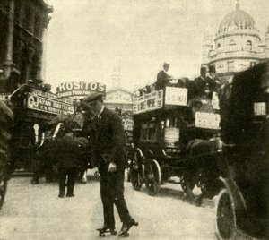 マンションハウスの交通渋滞、1910年。 作： Unbekannt