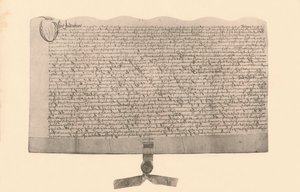 17世紀初頭、ガイフォークスの署名による土地売却のための証書、1901年 作： Unbekannt