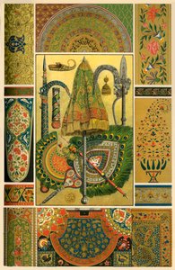 インドの金属加工、刺繍、織物、絵画、1898 年。 作： Unbekannt