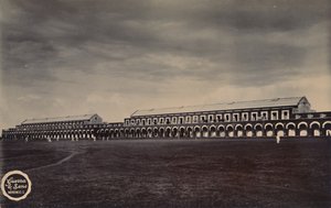 インドの兵舎、c1910。 作： Unbekannt