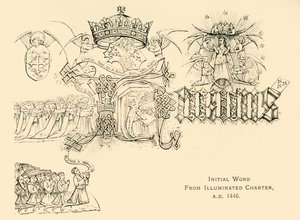 イルミネーテッドチャーターの最初の言葉、AD 1446、1911。 作： Unbekannt