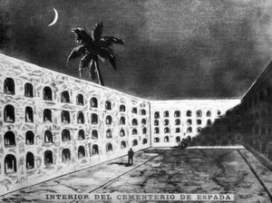 19世紀、1920年代のスペインの墓地の内部 作： Unbekannt