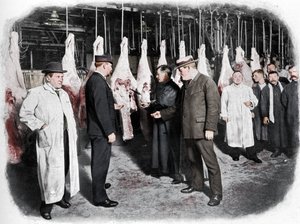 ロンドン市スミスフィールドマーケットでの肉の検査、1903年1903年