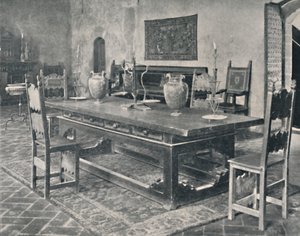 インテリア、パラッツォダヴァンツァーティ-1928年のパルマまたはモデナ地区の15世紀のテーブル 作： Unbekannt
