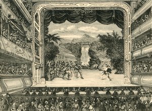 1804年、1881年のコヴェントガーデンシアターの内部。 作： Unbekannt