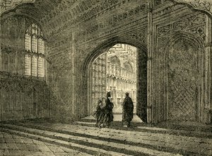 ヘンリー7世の礼拝堂の内部、1881年。 作： Unbekannt