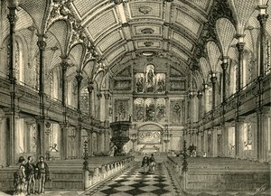 セントアンドリュース教会の内部、1872年。 作： Unbekannt