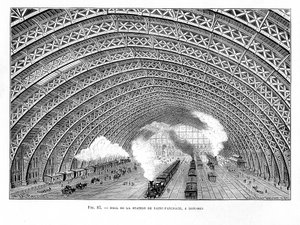 セントパンクラス駅の内部、ロンドン、1865