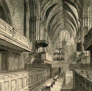 聖救世主教会、c1878の内部。 作： Unbekannt
