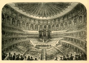 アルバートホールの内部、c1876。 作： Unbekannt
