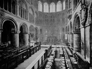 聖バーソロミュー教会大聖堂の内部、ウェストスミスフィールド、ロンドン市、1906 作： Unbekannt