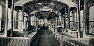 最新タイプのチューブコーチのインテリア、1926年 作： Unbekannt