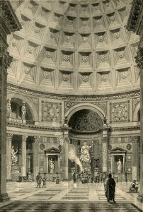 ローマのパンテオンの内部が復元された、1890年。 作： Unbekannt