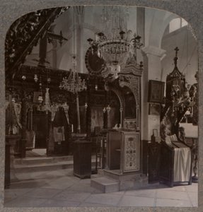 キリストが説教したシナゴーグの内部、ナザレ、c1900