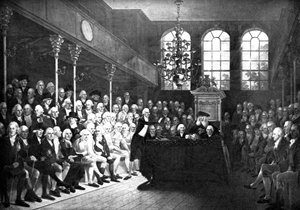 旧下院の内部、セントスティーブンスチャペル、1793年1905年 作： Unbekannt