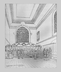 ギルドホール礼拝堂の内部ビュー、1815年、1886年 作： Unbekannt