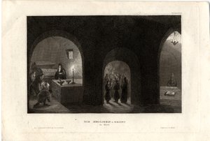 洞窟のキエフ修道院、1850年に聖なる墓の内部ビュー 作： Unbekannt