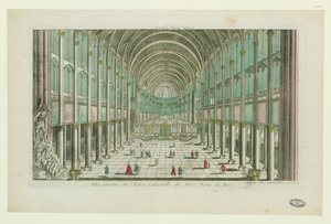 パリのノートルダム大聖堂の内観、1770年頃。 作： Unbekannt