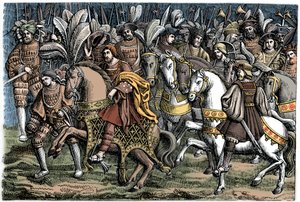 フランシス1世とヘンリー8世のインタビュー、金の布地、1520年、1870年。