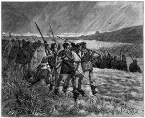 1882〜1884年の5世紀初頭、ガリアのアランまたは西ゴート族の侵略 作： Unbekannt