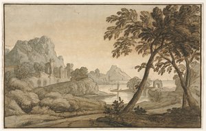 イタリアの風景、1700年代。