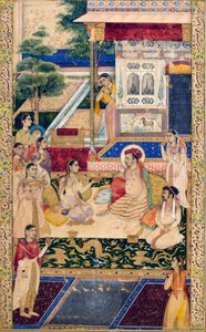 ジャーハンギールとクルラム王子とヌルジャーハン、c1624-1625