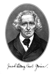 ヤコブルートヴィヒカールグリム、ドイツの作家、言語学者、神話学者、1887年 作： Unbekannt