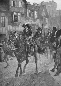 ボインの戦いの後でダブリンに入るジェームズ2世、1690年1905年 作： Unbekannt
