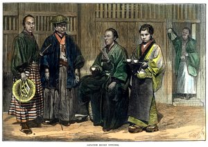 日本の護衛将校、1874年 作： Unbekannt