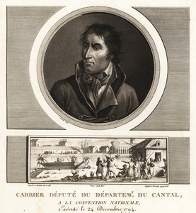 国民大会でカンタル県の副官を務めたジャン・バティスト・キャリア（1794年にギロチンに処される 作： Unbekannt