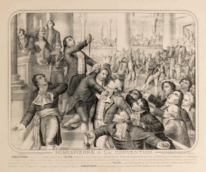 1794年、テルミドール9日の国民会議のトリビューンでのジャン=ランベール・タリアン... 作： Unbekannt