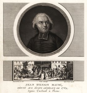 Jean-Sylvain Mauri または Jean-Sifrein Maury (1746-1817), フランスの枢機卿、大司教、モンテフィアスコーネの司教 作： Unbekannt