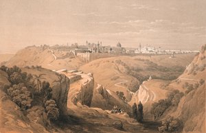 ベサニーに通じる道のエルサレム、1855年。 作： Unbekannt