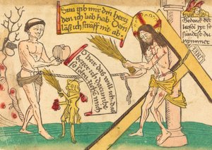 信者を心に引き寄せるイエス、14801490。 作： Unbekannt