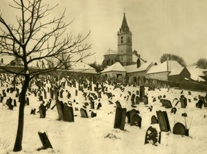 ユダヤ人の墓地、マッタースブルク、ブルゲンラント州、オーストリア、c1935。 作： Unbekannt
