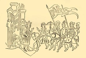 ジャンヌダルクは1930年頃のフランス国王の宮廷に来ました。 作： Unbekannt