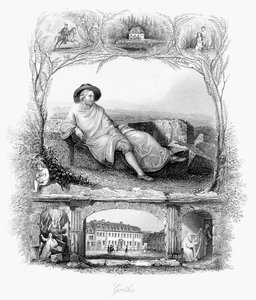 ヨハンヴォルフガングフォンゲーテ、ドイツの詩人、劇作家、科学者、c1860 作： Unbekannt