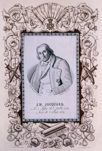 Joseph-Marie Jacquard、ジャカード織機の発明者、c1850 作： Unbekannt
