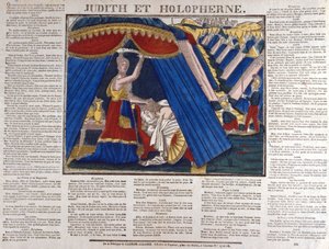 ジュディス、アッシリアの将軍ホロフェルネスを殺害、19世紀 作： Unbekannt