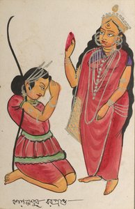 カラケツは1800年代、チャンディの女神から恩恵を受け取りました。 作： Unbekannt