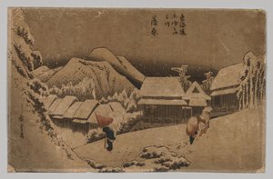 神原：夕方の雪、1797-1858年。 作： Unbekannt