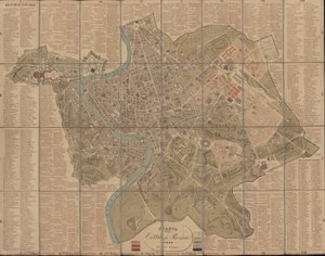 国立図書館の地図コレクションより。この地図はローマで発行されたもの（1852年）で、ローマの 作： Unbekannt