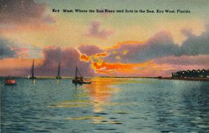 キーウエスト。太陽が昇り海に沈む場所、フロリダ州キーウェスト、c1940s