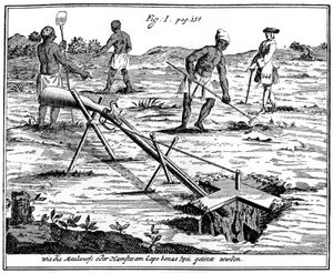 Khoikhoisがモルを捕まえる、南アフリカ、18世紀1931 作： Unbekannt