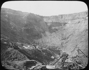 キンバリーダイヤモンド鉱山、南アフリカ、c1890