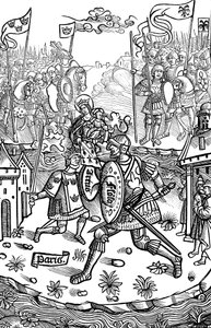 1514年に巨人と戦うアーサー王