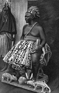 アフリカ、カメルーンのバス・フォンドン王、1922年