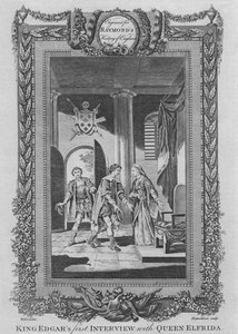 エドガーズ王、エルフリーダ女王との最初のインタビュー、c1787 作： Unbekannt